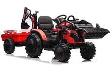 Akuga ekskavaator haagisega Lean Cars SX2068, punane
