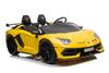 Kahekohaline laste elektriauto Lean Cars Lamborghini Aventador SX2028, kollane