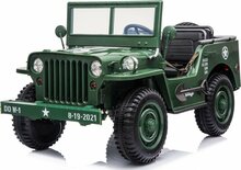 Kolmekohaline laste elektriauto Jokomisiada Jeep Willys PA0249, roheline