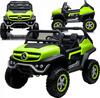 Kahekohaline laste elektriauto Lean Cars Mercedes Unimog, roheline