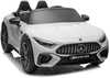 Kahene laste elektriauto Lean Cars Mercedes AMG SL63, valge