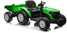 Akuga traktor koos haagisega Lean Cars HC-306, 24V, roheline