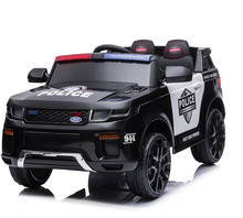 Laste elektriauto Hatis Police, valge/must
