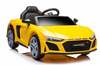 Ühekohaline elektriauto lastele Lean Cars AUDI R8 A300, kollane