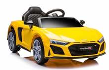 Ühekohaline elektriauto lastele Lean Cars AUDI R8 A300, kollane