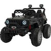 Kahekohaline laste elektriauto Jeep Off Road 4x4, must