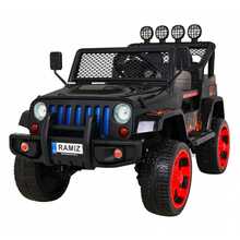 Laste elektriauto Ramiz Raptor DRIFTER 4 x 4, must leekidega