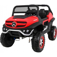 Kahekohaline laste elektriauto Ramiz Mercedes Benz Unimog, punane