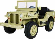 Laste elektriauto Ramiz Retro Military 4x4, liivakarva