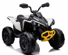 Ühekohaline laste elektriline ATV Lean Toys Can-Am Renegade 4x4, valge/must