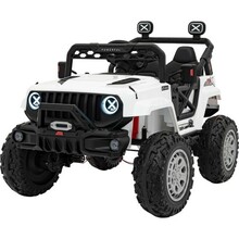 Kahekohaline laste elektriauto Jeep Off Road 4x4, valge