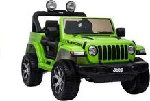 Kahekohaline laste elektriauto Lean Cars Jeep Rubicon 4x4, roheline