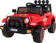 Kahekohaline laste elektriauto Ramiz Full Time 4WD, punane