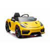 Laste elektriauto Ramiz Porsche 718, värvitud kollane