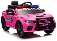 Laste elektriauto Dodge Charger Police, roosa