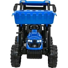 Laste elektriline traktor Ramiz MEGA D68 haagisega, sinine