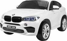 Laste elektriauto kahekohaline Ramiz BMW X6M XXL, valge