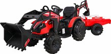 Laste elektriline traktor Ramiz 720-T haagisega, punane