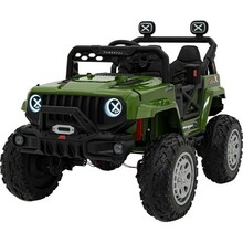 Kahekohaline laste elektriauto Jeep Off Road 4x4, roheline