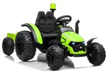 Laste elektriline traktor Lean Cars HZB-200 haagisega, roheline