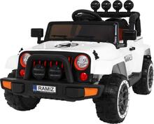 Kahekohaline laste elektriauto Ramiz Full Time 4WD, valge
