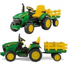 Elektriline traktor Peg Perego John Deere Ground Force 12V, roheline, haagisega