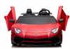 Kahekohaline laste elektriauto Lamborghini Aventador SV Strong, punane