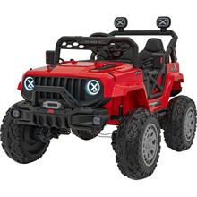 Kahekohaline laste elektriauto Jeep Off Road 4x4, punane