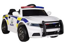 Kahekohaline laste elektriauto Lean Cars Police, valge