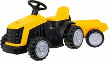 Laste elektriline traktor Ramiz TR1908T haagisega, kollane