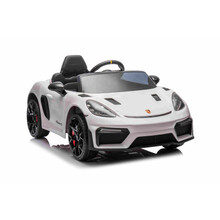 Laste elektriauto Ramiz Porsche 718, värvitud valge