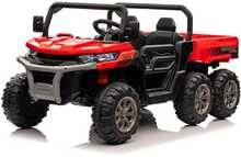 Kahekohaline elektriauto Jokomisiada Farmer Truck + tipper PA0292, punane