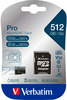 Mälukaart Verbatim microSDXC Pro, UHS-I, CL10, 512GB