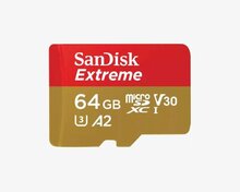 Mälukaart SanDisk Extreme SDSQXAH-064G-GN6MA microSDXC, UHS-I, CL10, 64GB