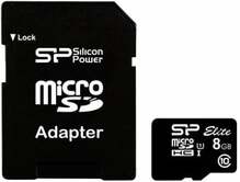 Mälukaart Silicon Power Elite microSDHC, UHS-I, CL10, 8GB