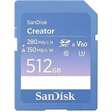 Mälukaart Sandisk Creator SDSDXEP-512G-GNCIS, SDXC, UHS-II, 512GB
