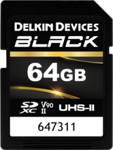 Mälukaart Delkin SD Black Rugged UHS-II, 64GB
