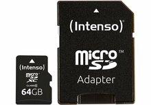 Mälukaart Intenso 3413490 microSDXC, C10, 64GB