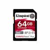 Mälukaart Kingston Canvas React Plus SDR2, SDXC, UHS-II, CL10, 64GB