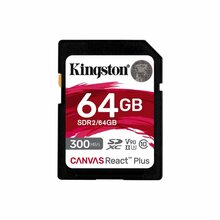 Mälukaart Kingston Canvas React Plus SDR2, SDXC, UHS-II, CL10, 64GB
