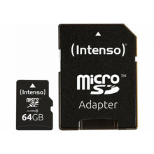 Mälukaart Intenso 3413490 microSDXC, CL10, 64GB