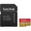 Mälukaart SanDisk Extreme Plus SDSQXBD-128G-GN6MA microSDXC, UHS-I, 128GB, punane/kollane