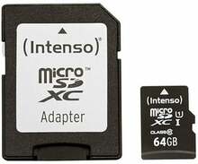 Mälukaart Intenso microSDXC, UHS-I, CL10, 64GB