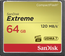 Mälukaart SanDisk CompactFlash Extreme, 64GB, 120MB/s