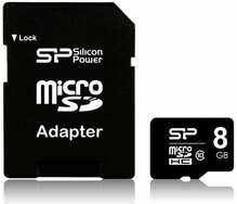 Mälukaart Silicon Power SP008GBSTH010V10-SP microSDHC, CL10, 8GB