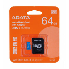 Mälukaart Adata Micro AUSDX64GUICL10A1-RA1 SDXC, UHS-I, CL10, 64GB