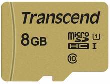 Mälukaart Transcend USD500S, microSDHC, UHS-I, CL10, 8GB