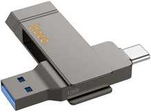USB mälupulk Hoco UD15, USB 3.2, USB A + USB C, 128GB, hall