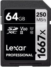 Mälukaart Lexar Professional 1667x LSD64GCB1667, SDXC, UHS-II, V60, 64GB