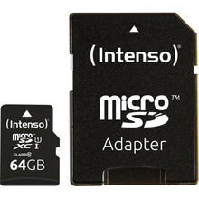 Mälukaart Intenso 3423490 Micro SDXC, UHS-I, 64GB
